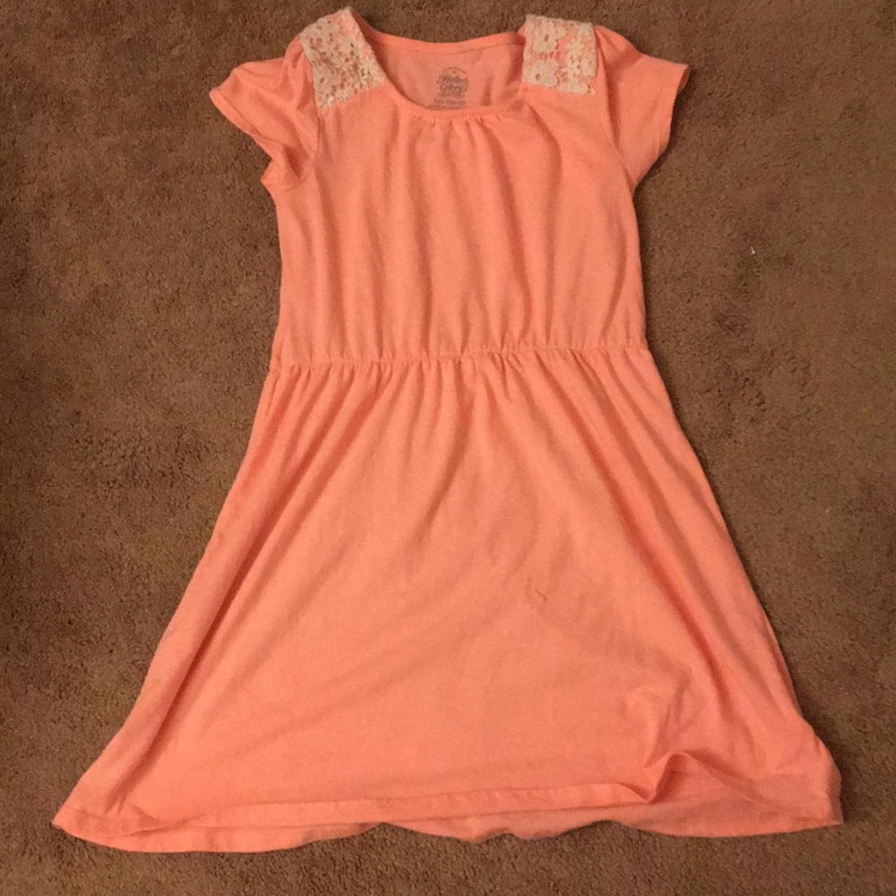 Cute Girl Orange Dress for the summer-spring.